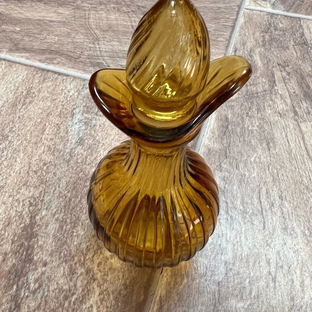 Vintage Avon Amber Bubble Bath Container